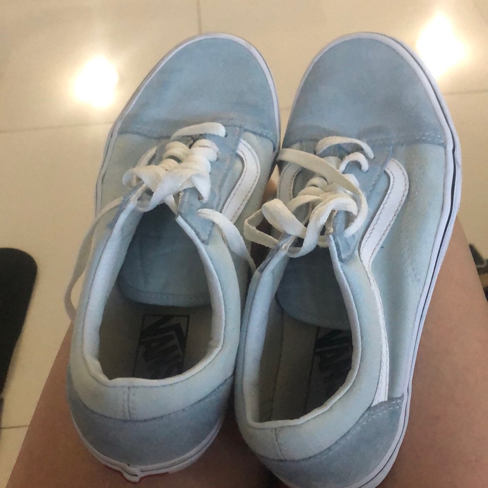 Light blue Vans size 6.5 Men 8 women
